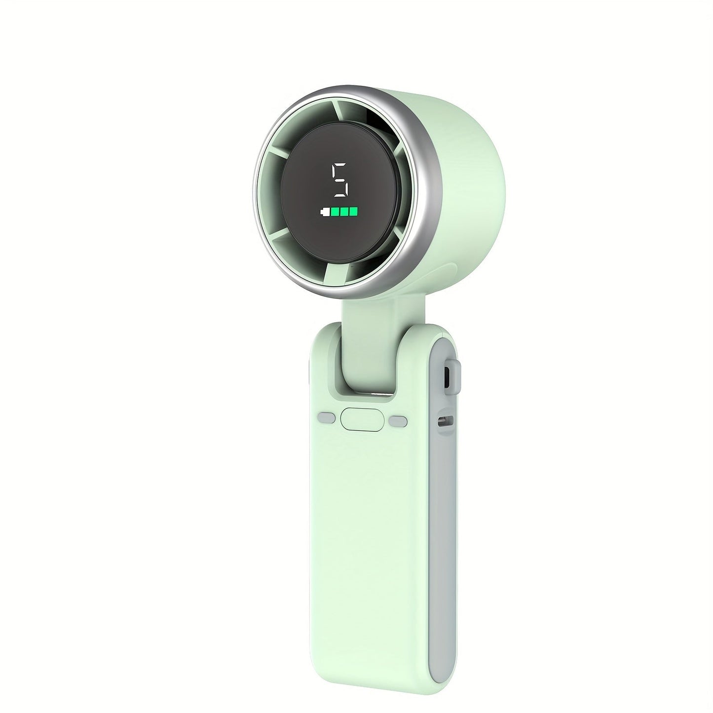12-Stunden Turbo Handventilator mit LED-Licht - 5-Gang batteriebetriebener Kühlventilator, 3-in-1 Luft-Turbo-Technologie - Kompaktes Design für Outdoor, Reisen und den täglichen Gebrauch | Karnz