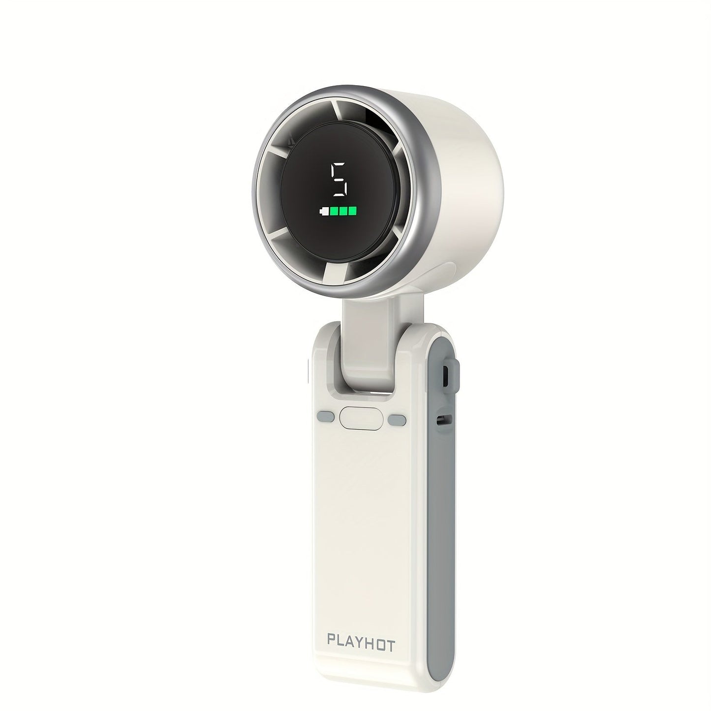 12-Stunden Turbo Handventilator mit LED-Licht - 5-Gang batteriebetriebener Kühlventilator, 3-in-1 Luft-Turbo-Technologie - Kompaktes Design für Outdoor, Reisen und den täglichen Gebrauch | Karnz