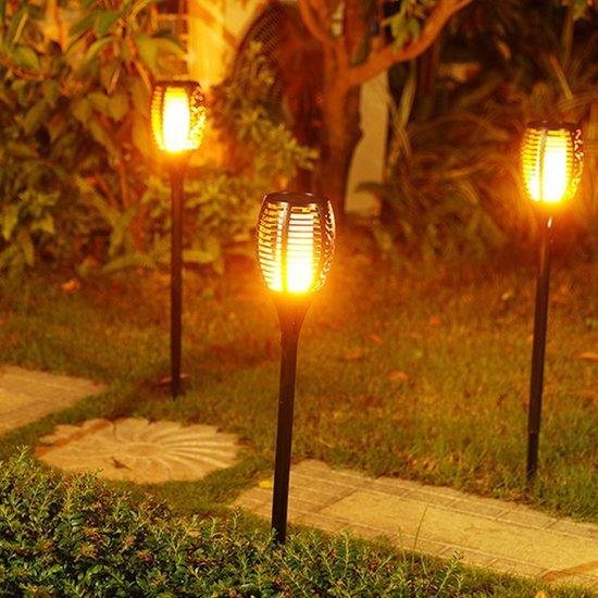 LED Solar Gartentorpedos Deluxe 96 LED (4 Stück) | Karnz