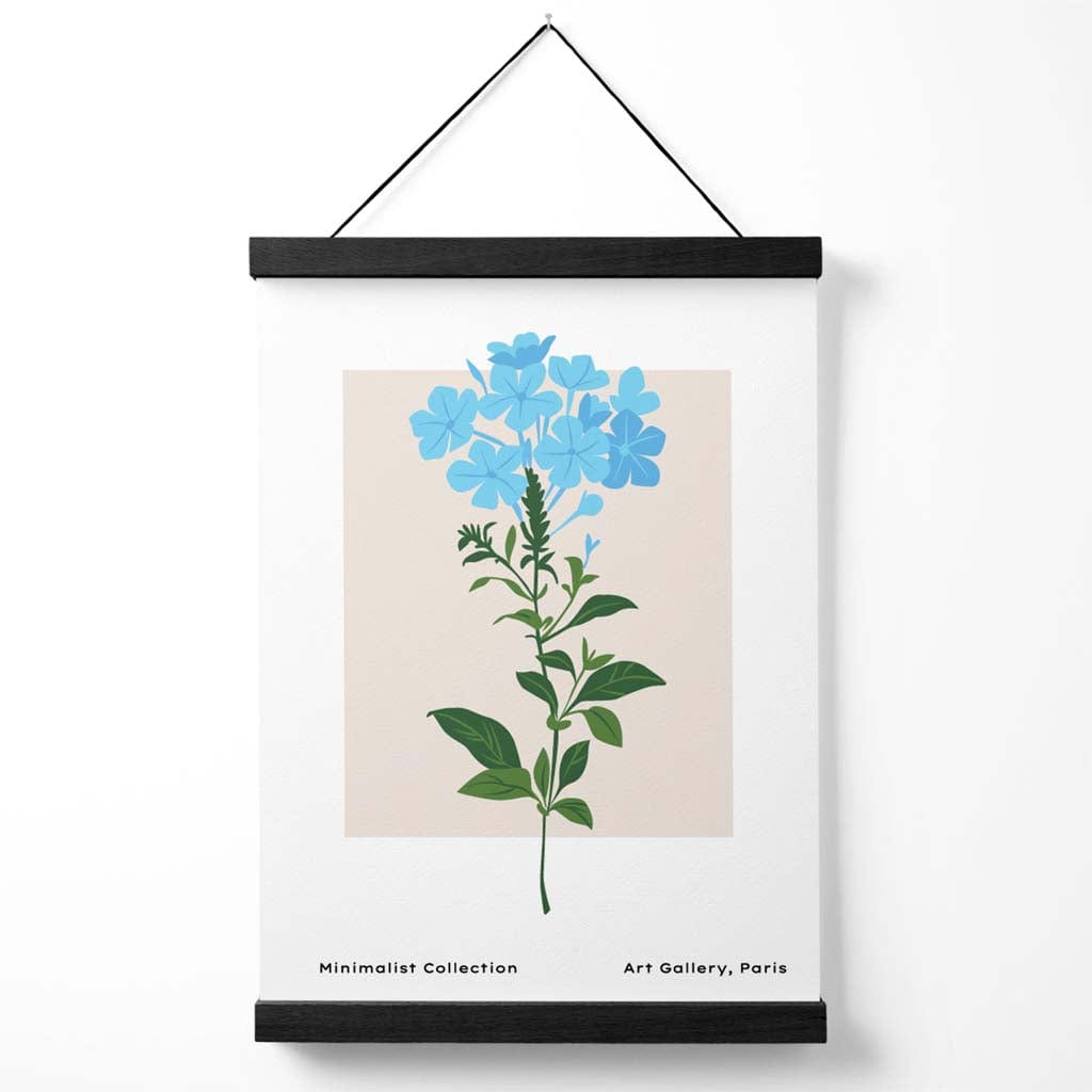 Schlichtes Poster „Blaues Vergissmeinnicht“ mit Aufhänger