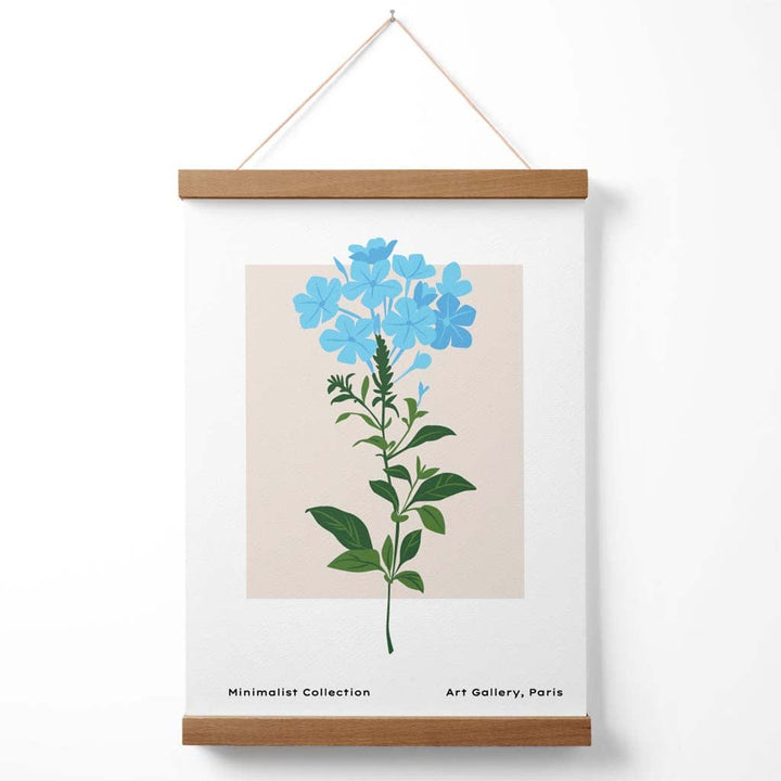 Schlichtes Poster „Blaues Vergissmeinnicht“ mit Aufhänger