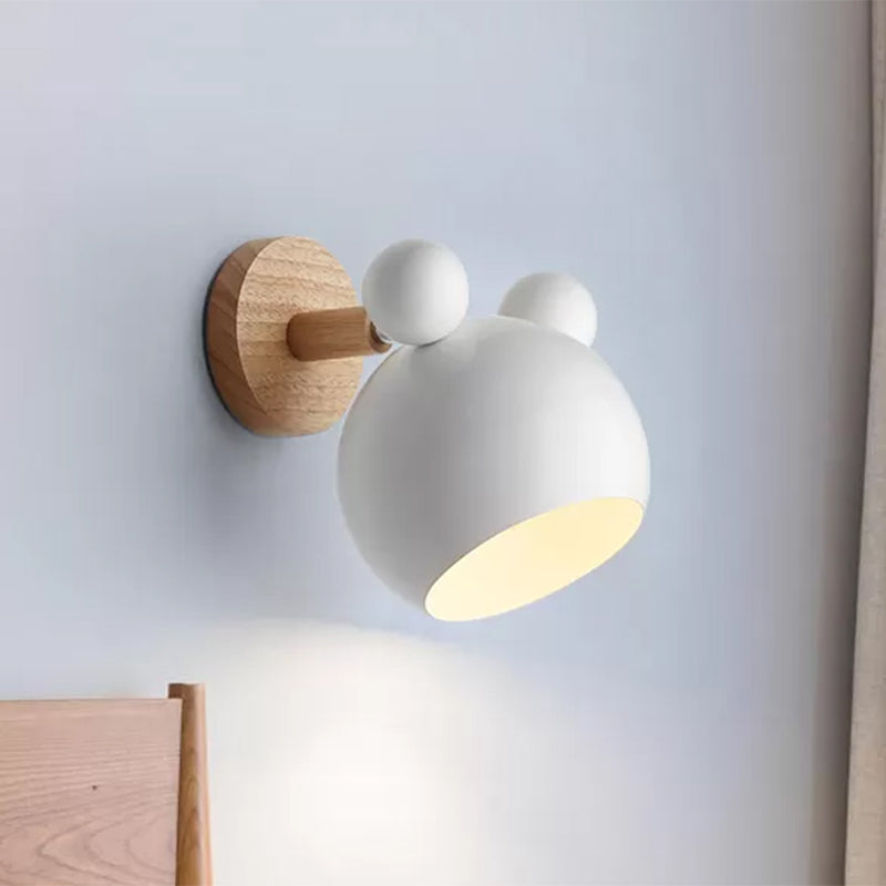 Karnz | Moderne Stil Cartoon Tier Wandleuchte Metall 1 Licht Wandlampe für Kinderzimmer