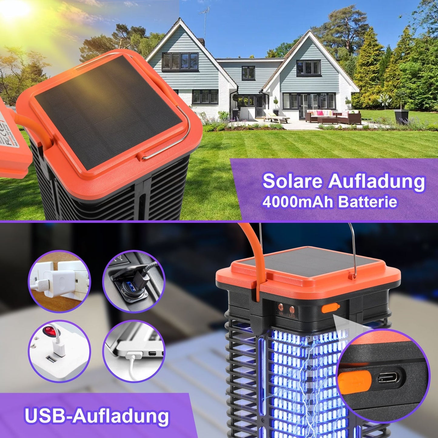 Insektenvernichter Elektrisch Solar 1500V | Karnz