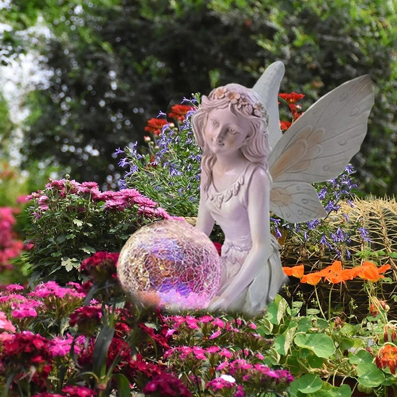 Hausgarten-Solarenergie-Dekoration Feenstatue