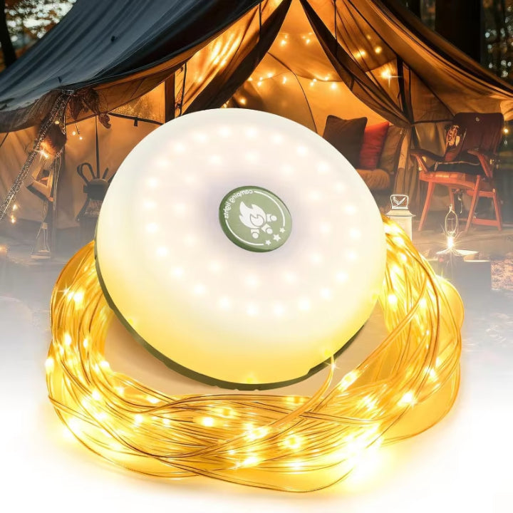Campinglampe mit 10m RGB-Lichterkette — Deine magische Lichtquelle für unvergessliche Outdoor-Erlebnisse | Karnz