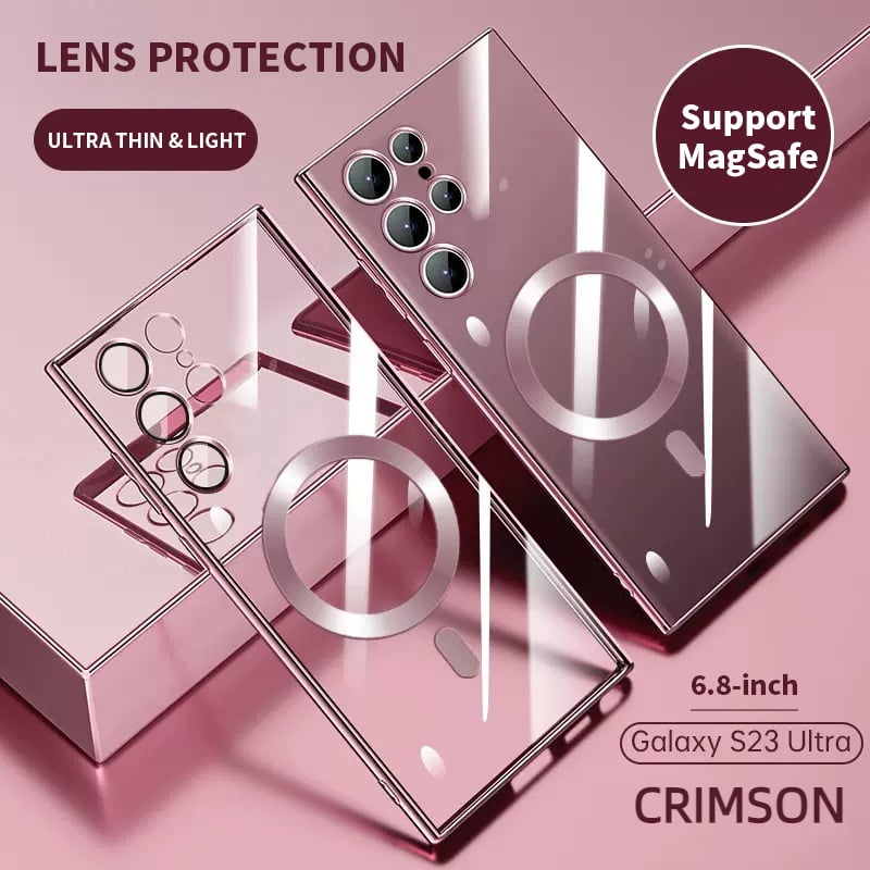 Transparente Luxus-Beschichtung Magnetische Hülle für Samsung
