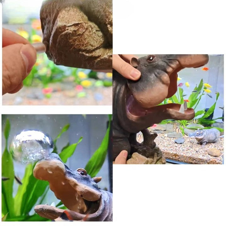 Mini Hippo Dekorative Fischtank LuftKarnzubber | Karnz