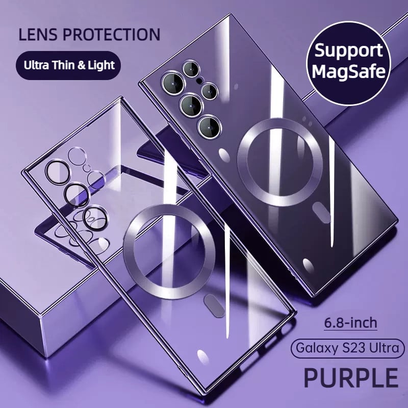 Transparente Luxus-Beschichtung Magnetische Hülle für Samsung