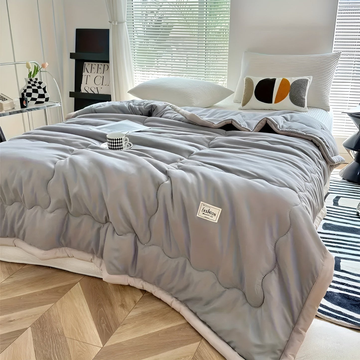 Leichte Tagesdecke für den Sommer – Atmungsaktiv & Vielseitig | Für Sofa, Bett & Reisen | Karnz