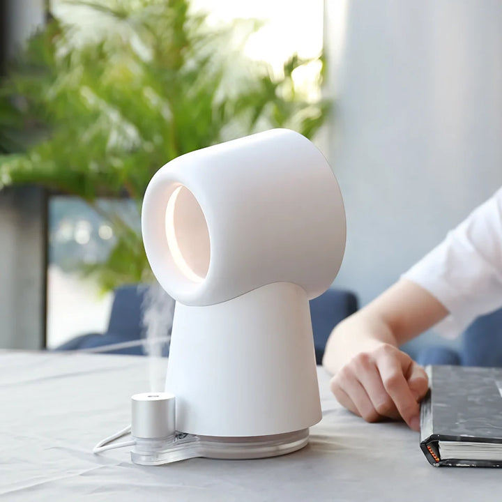 Blattloser USB-Luftbefeuchterventilator mit LED-Nachtlicht | Karnz