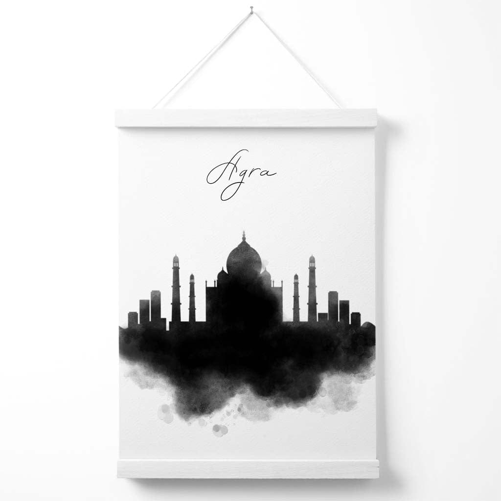 Agra-Aquarell-Stadtbildposter mit Aufhänger