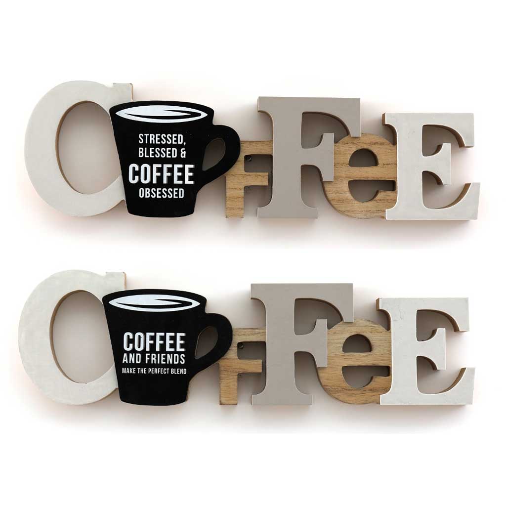 Kaffe' Holzornament-Dekoration 40 cm