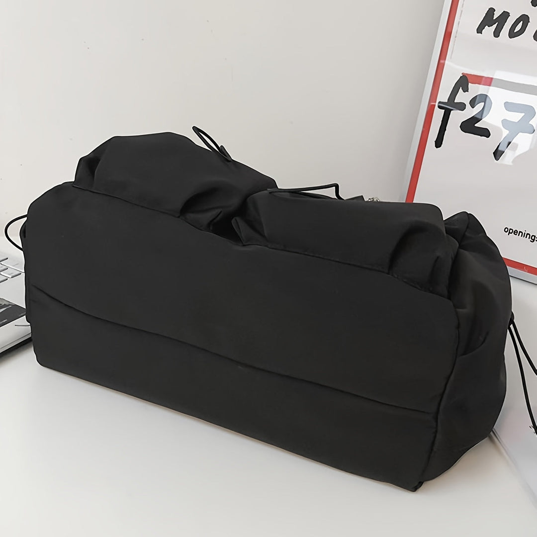 UrbanLiner Nylon Messenger Bag – Schwarze Umhängetasche mit Reißverschluss für den täglichen Gebrauch | Karnz