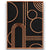 Abstrakte geometrische Holzwandkunst, 30 x 40 cm