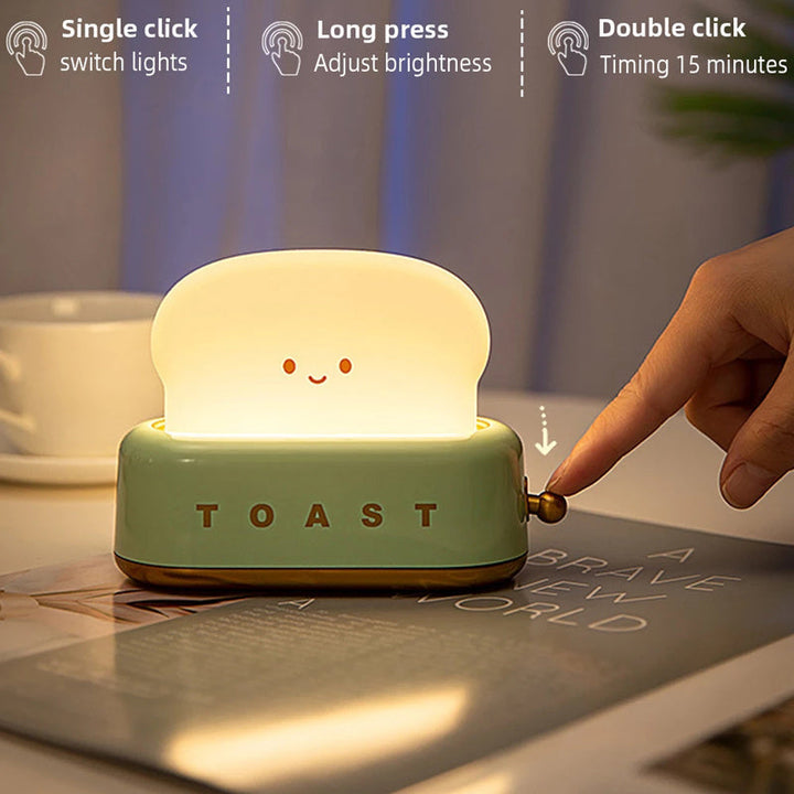 USB-Lade-LED-Brot-Nachtlicht mit Dimmfunktion und Timer | Karnz