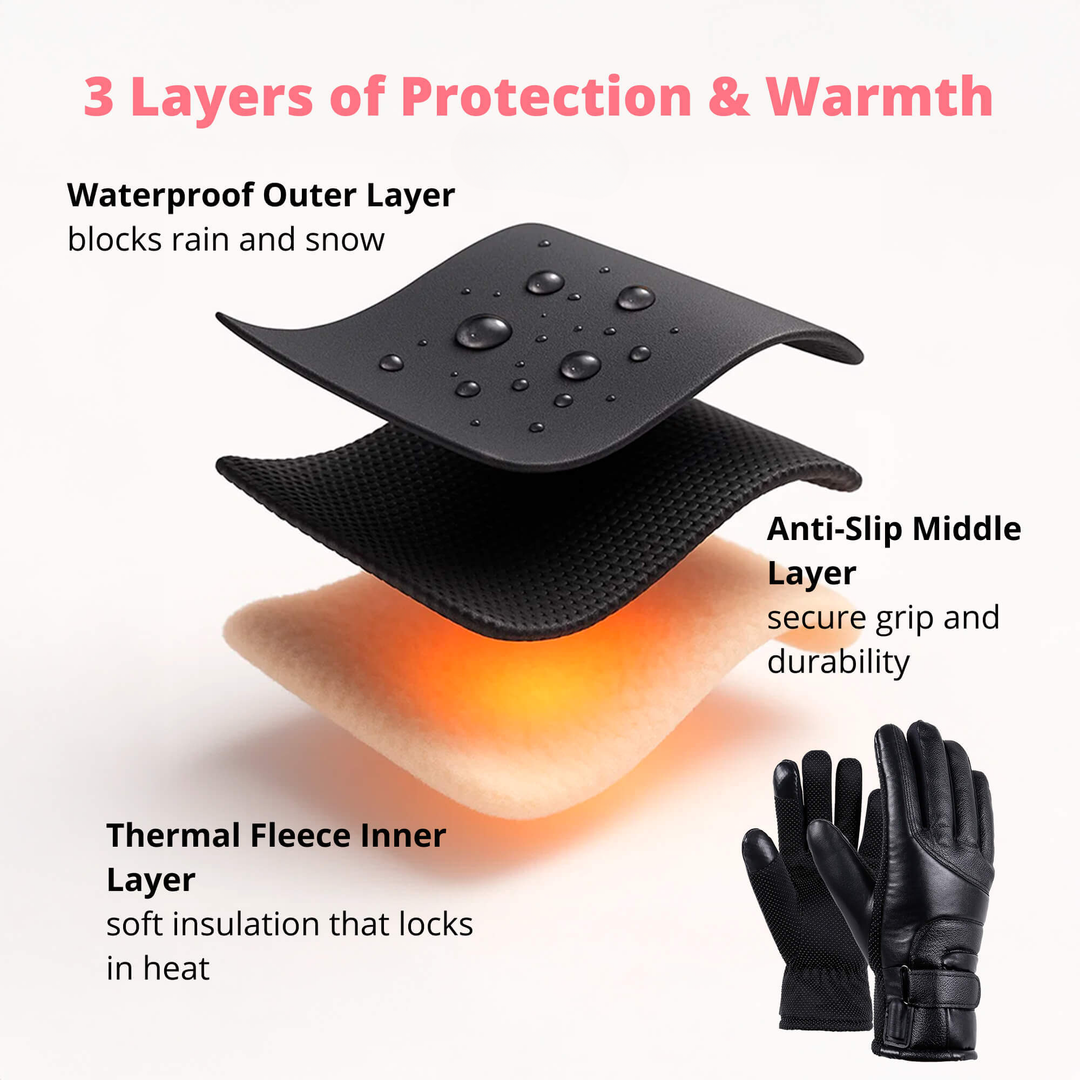 Heizbare Handschuhe für Damen UK – Damen Thermo wasserdichte Winterhandschuhe mit Touchscreen & USB wiederaufladbares warmes Design