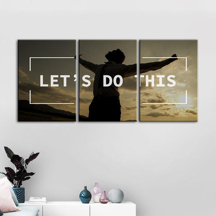 Lass es uns tun 3 Teile - Leinwand Wandkunst Gemälde