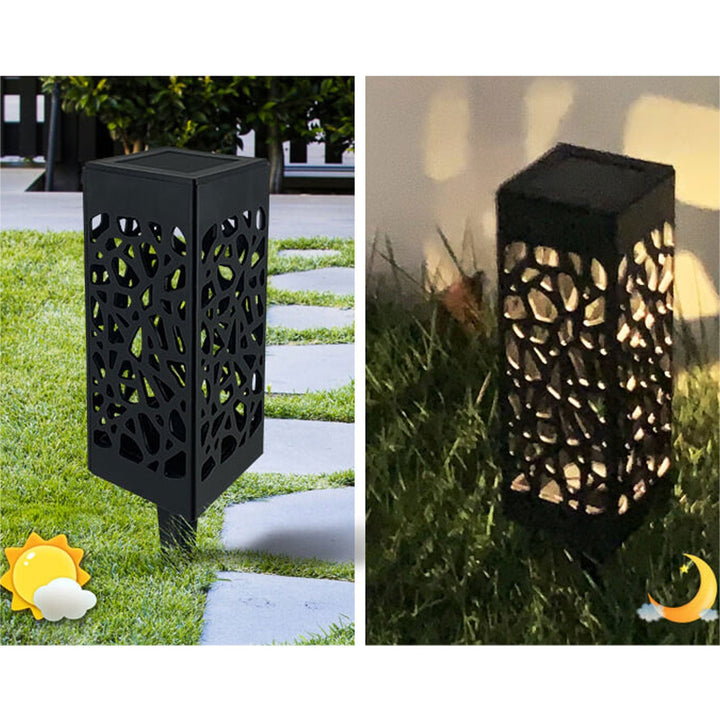 Kreatives Hohles Quadrat Säule LED Außen Rasen Boden Einsetzen Landschaft Licht | Karnz