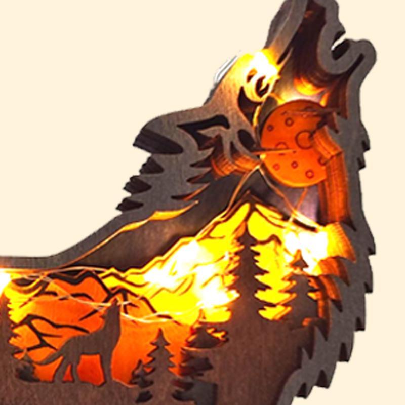 3D Hohle Holz Waldtier Ornament | Karnz