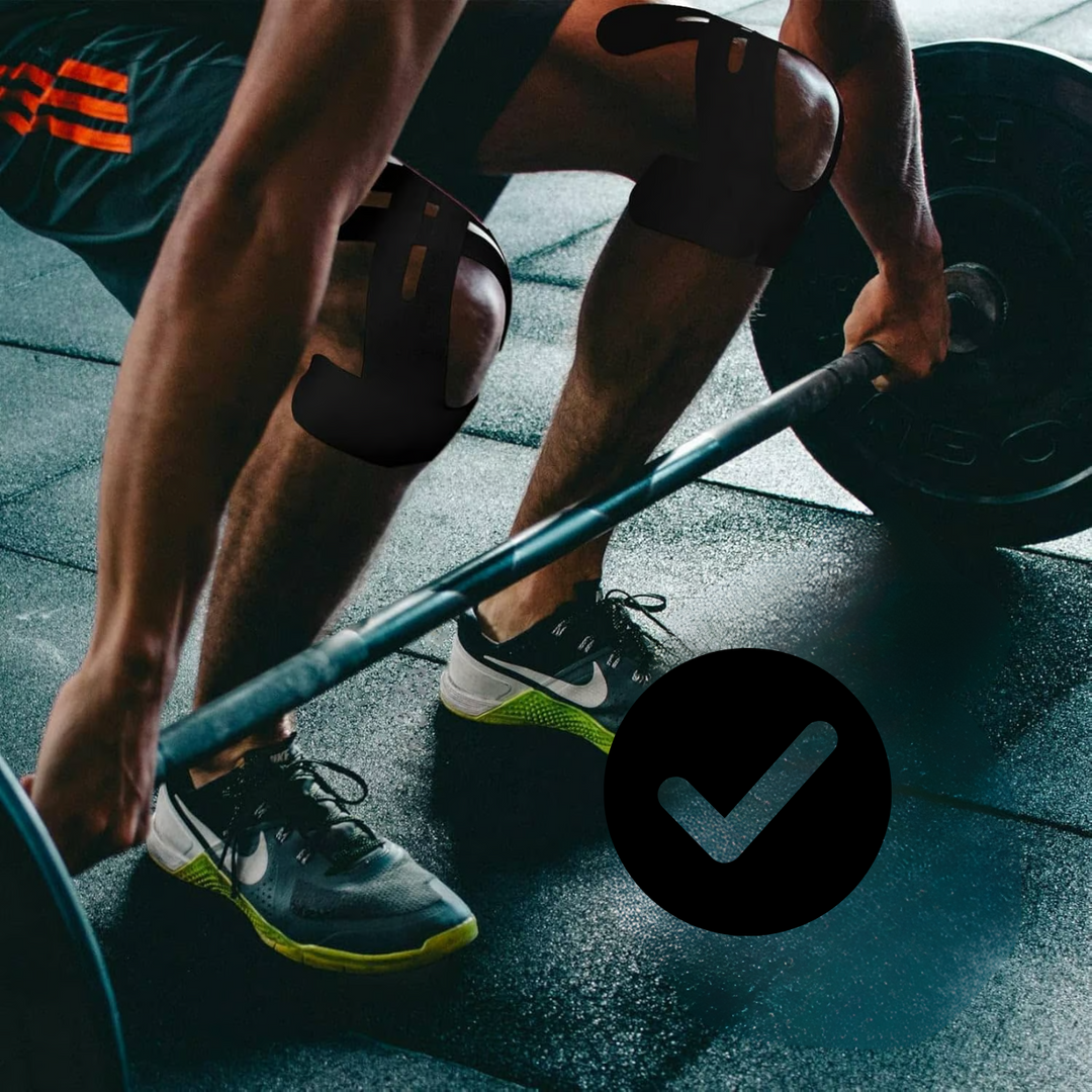 Knee Tape FlexiSupport – Vorgefertigtes Kinesio-Tape für direkte Unterstützung | Karnz