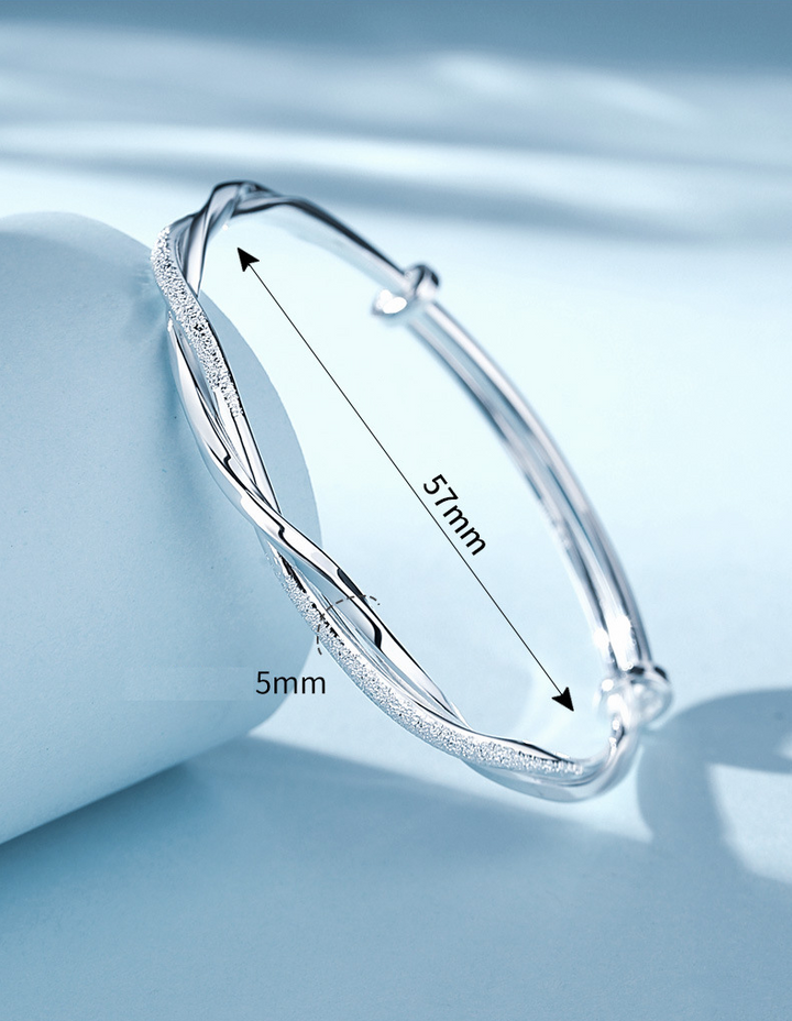 Elegante gewobene Silberarmband