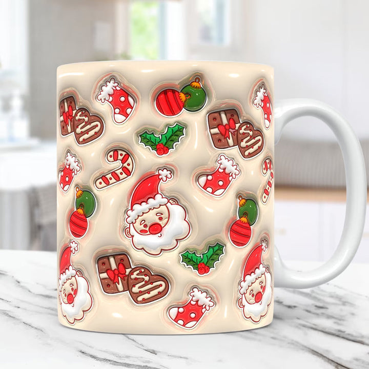 3D Weihnachten Aufgeblasene Tassenhülle | Karnz