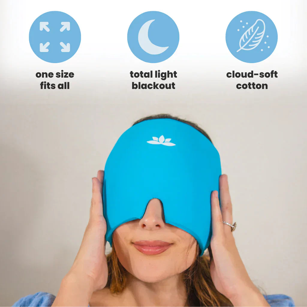 HeadRelax Warm-Kalt Therapie Maske – Lindert Migräne & Kopfschmerzen sofort | Karnz