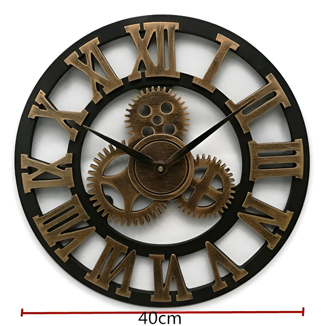 Wanduhr im Zahnraddesign – Industriedesign für stilvolle Wanddekoration | Karnz
