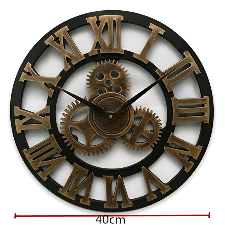 Wanduhr im Zahnraddesign – Industriedesign für stilvolle Wanddekoration | Karnz