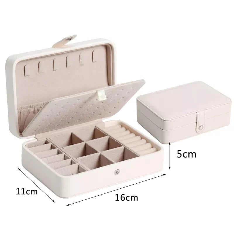 Leder Mini Schmuckbox Doppelschicht Karnz