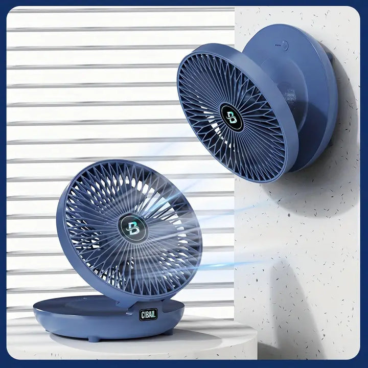 Tragbarer Wandventilator | Multifunktional, USB-Akku und flüsterleise für Zuhause, Büro und den Außenbereich | Karnz