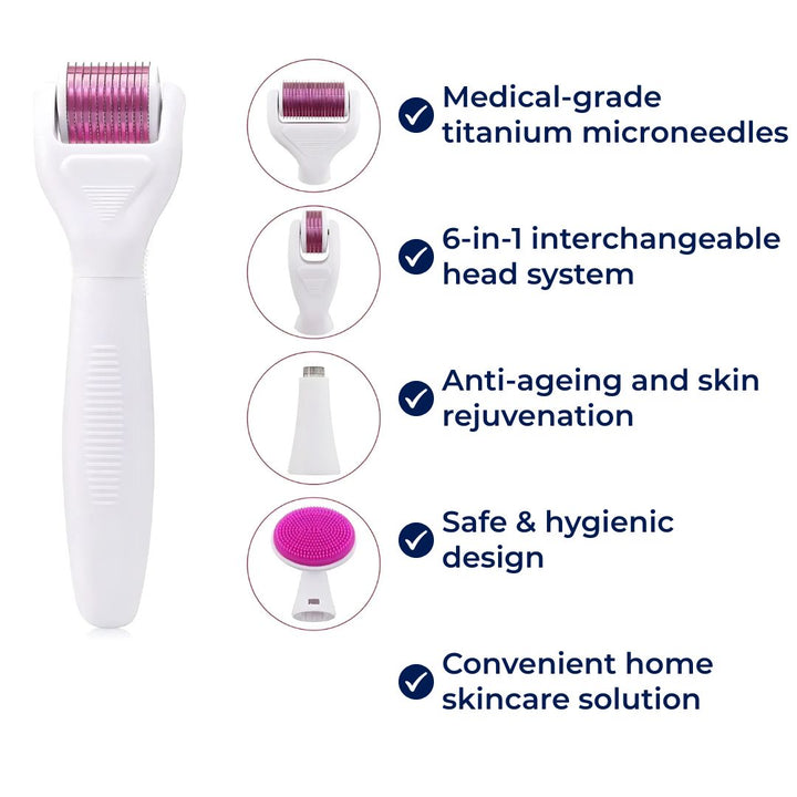 DermaGlow Mikronadel Derma Roller Set – Anti-Aging – Titan Nadeln – Hauspflege für Frauen Karnz