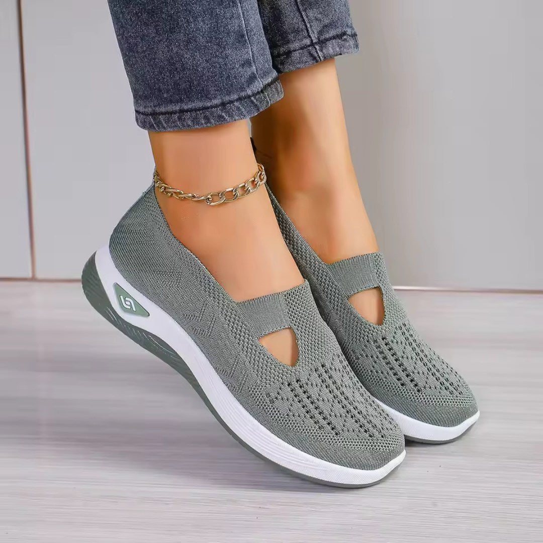Vellora – Damen Mesh Slip-On Komfort Sneaker