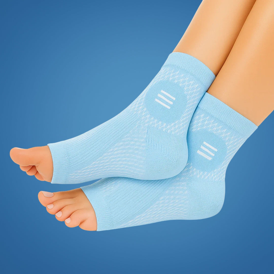 Neurowear | Kompressionssocken für Neuropathie – Graduierte 20–31 mmHg – Atmungsaktives Design ohne Zehen – Ganztägige Linderung für geschwollene Füße Karnz