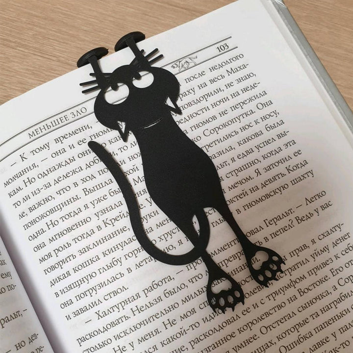 Ausschnitt Schwarze Katze Lesezeichen Karnz