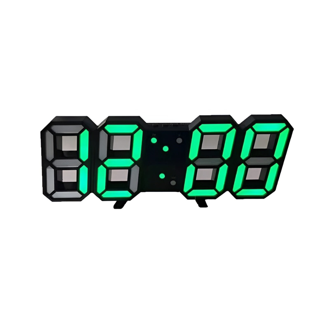 Designer-LED-3D-Wanduhr mit Digitalanzeige und intuitiver Bedienung