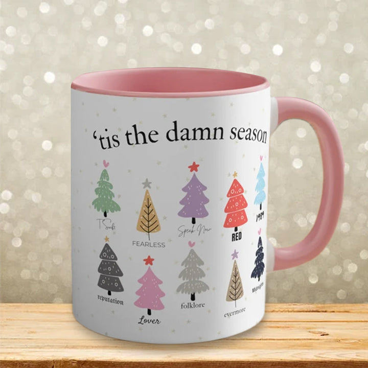 Tis The Damn Season Weihnachtstasse - Musikalbum als Weihnachtsbaum | Karnz