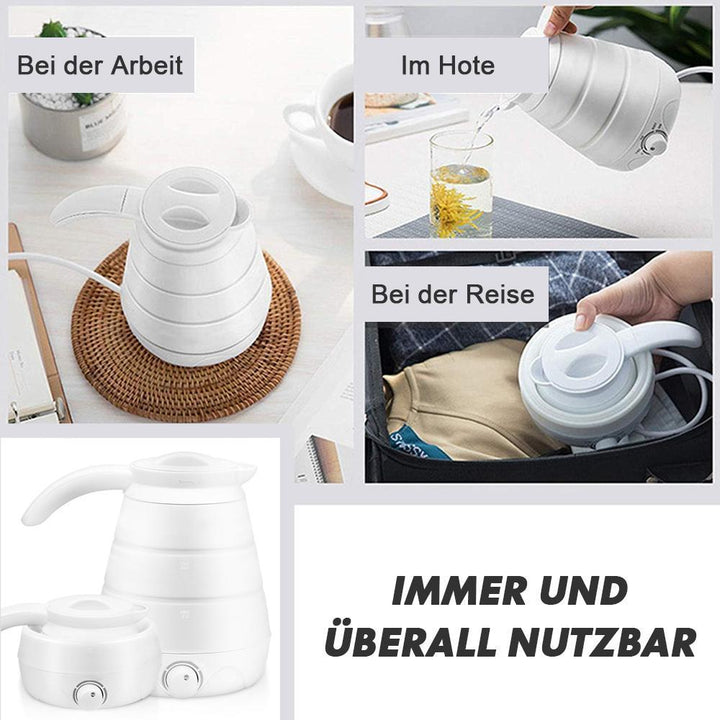 Tragbare Reisesilikagelkanne mit Unniversalstecker | Karnz