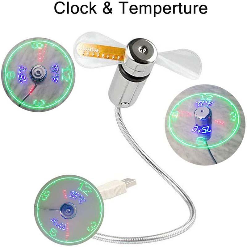 USB Ventilator mit LED-Uhrbeleuchtung | Karnz