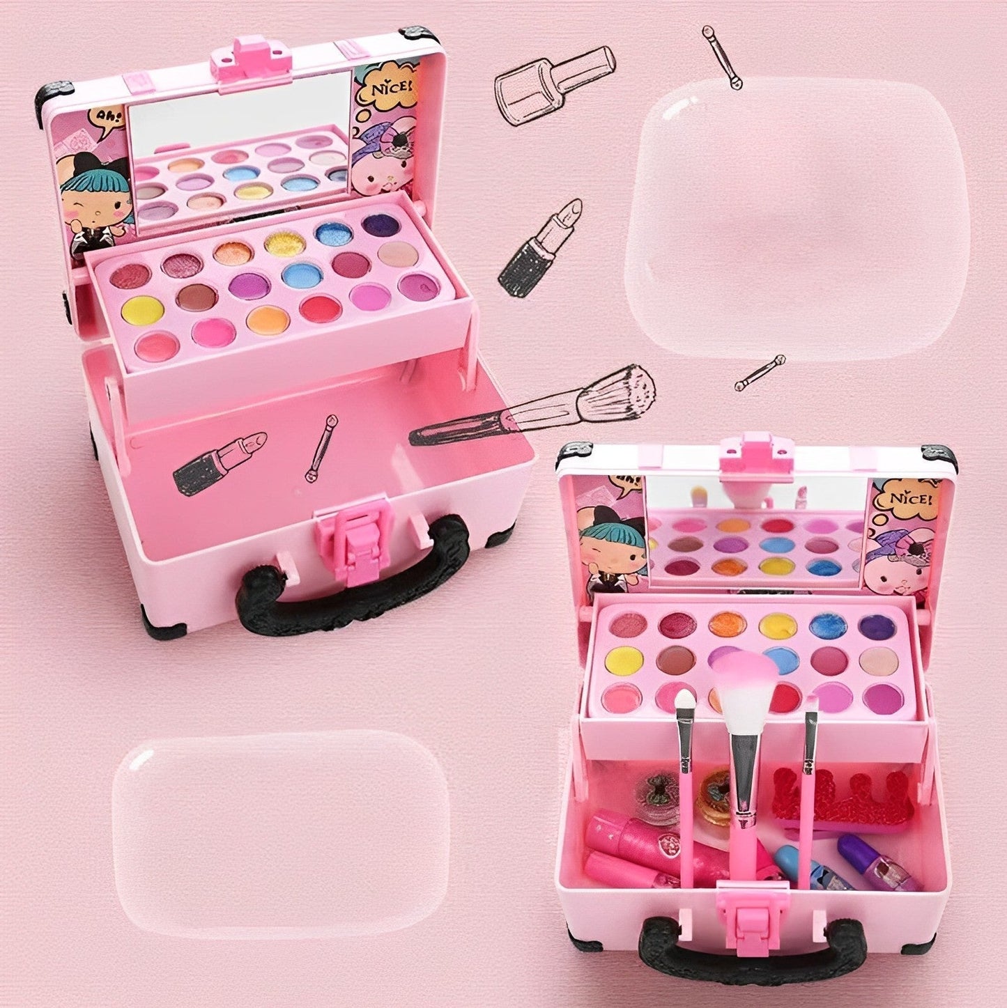 LittleGlam Set - Waschbares Make-up für Kinder Karnz