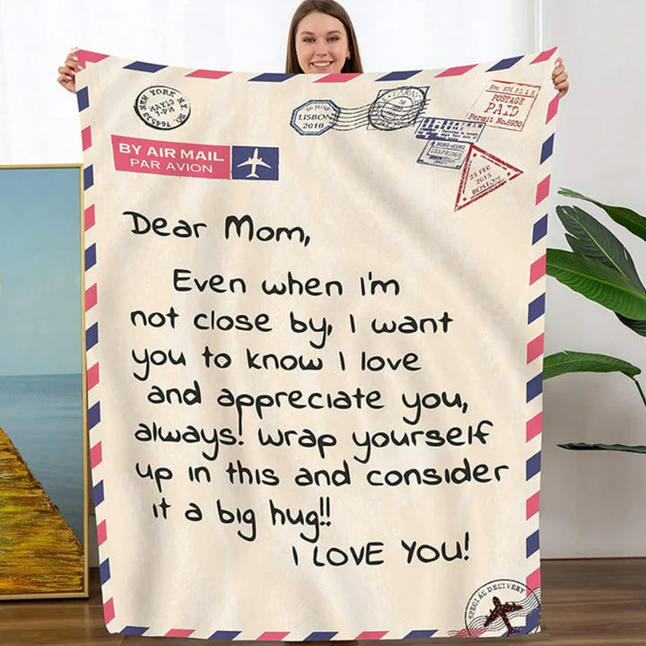 Brief Bedruckte Flanell Wurfdecke Geschenk für Mama | Karnz