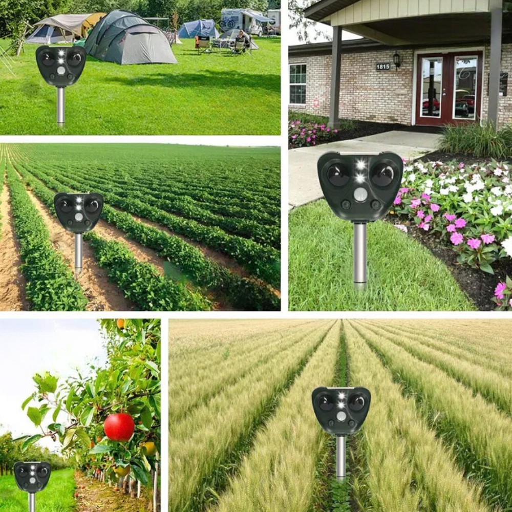 Solar-Ultraschall-Vogelabwehrgerät, wasserdicht, für den Außenbereich