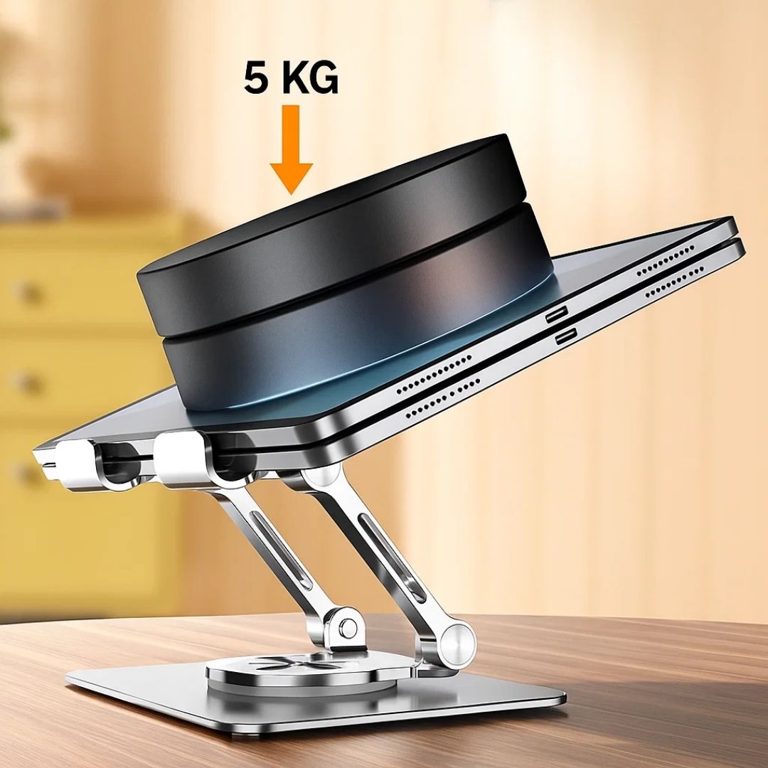 DeskEase | Verstellbarer Tablet-Ständer – Ergonomischer Komfort – Rutschfestes faltbares Design – Ideal für Arbeit, Studium, Reisen und Videoanrufe Karnz