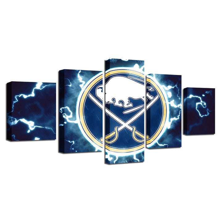 Elektrische Buffalo Sabers 5 Stück - Leinwand Wandkunst Malerei