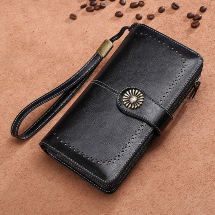 Retro lange Brieftasche mit großem Fassungsvermögen | Karnz