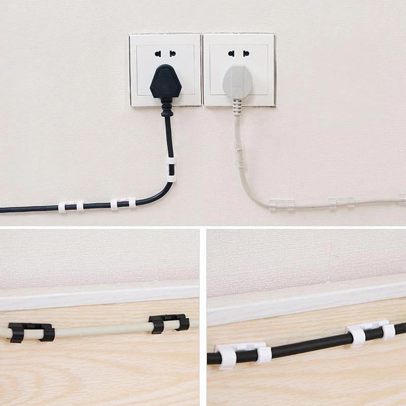 Selbstklebende Draht-/Kabelclips aus Kunststoff | Karnz