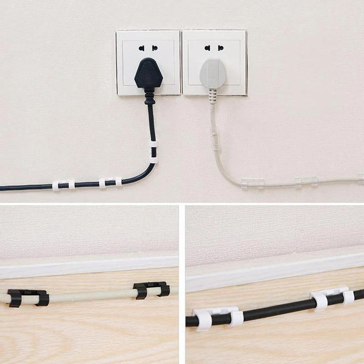Selbstklebende Draht-/Kabelclips aus Kunststoff | Karnz