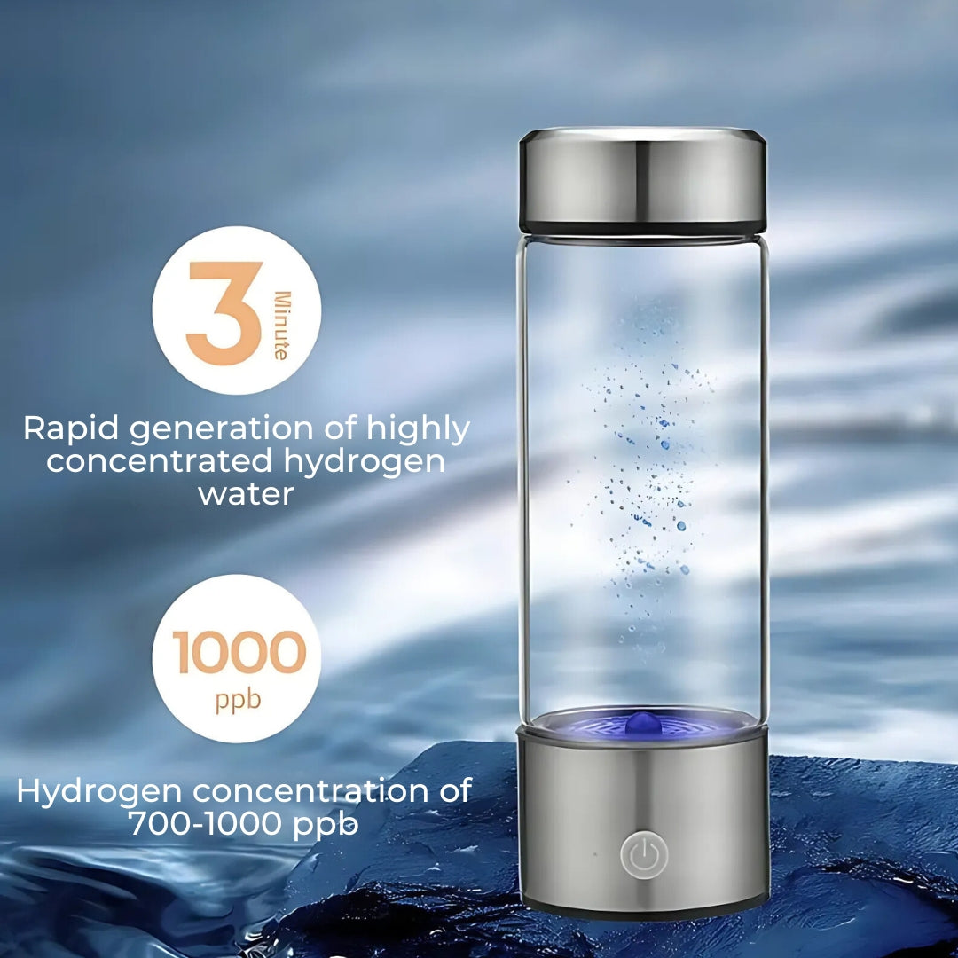 HydroPure | Tragbare Wasserstoff-Wasserflasche - für antioxidatives Wasser - Unterstützt Gesundheit und Leistung Karnz