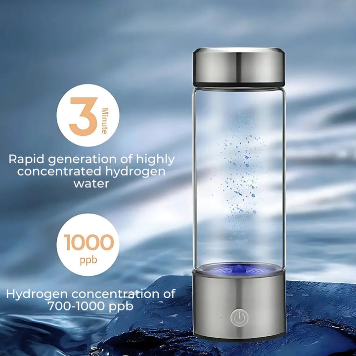 HydroPure | Tragbare Wasserstoff-Wasserflasche - für antioxidatives Wasser - Unterstützt Gesundheit und Leistung Karnz