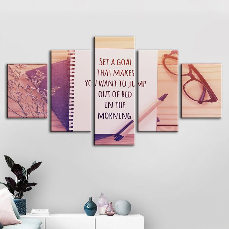 5-teiliges inspirierendes Kunstwerk - Leinwand Wandkunst Gemälde